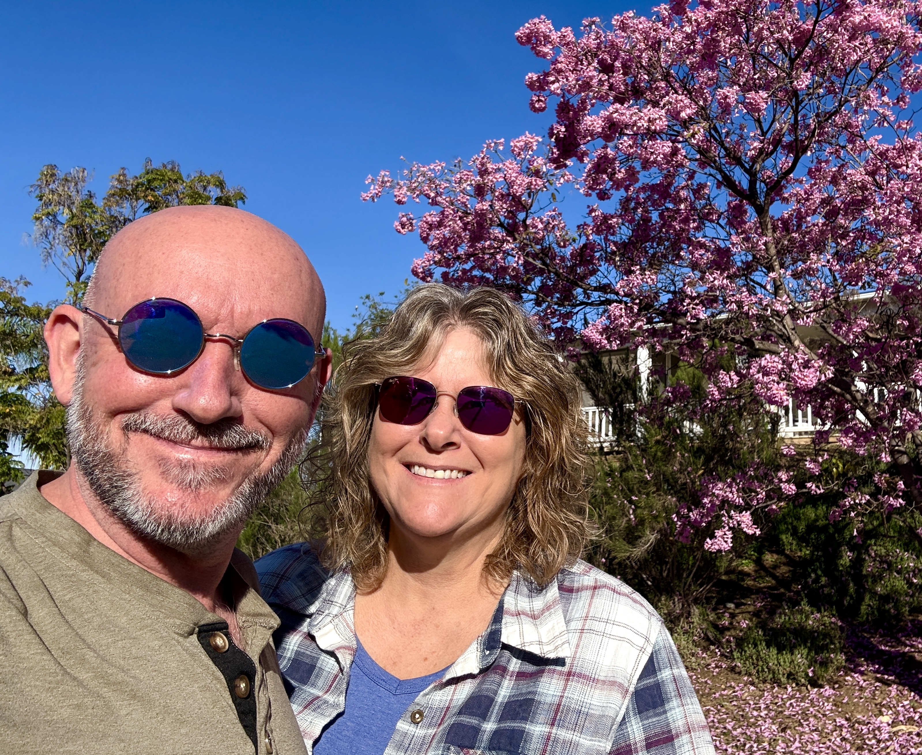 Pam and Roger at Thelma & Louise Point in Canyonlands, UT